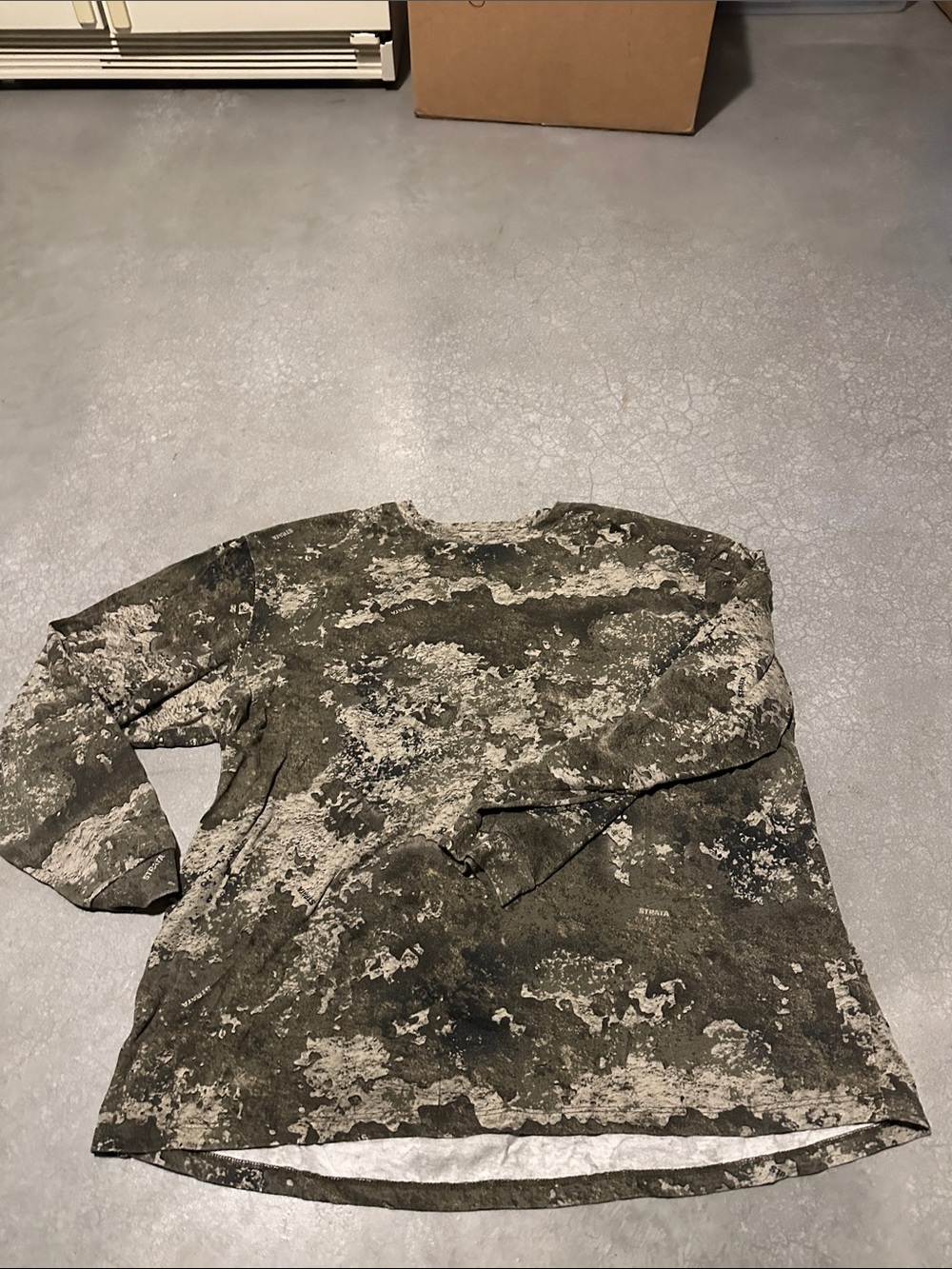 RedHead Men's Long-Sleeve Camouflage Shirt in Olive and Beige